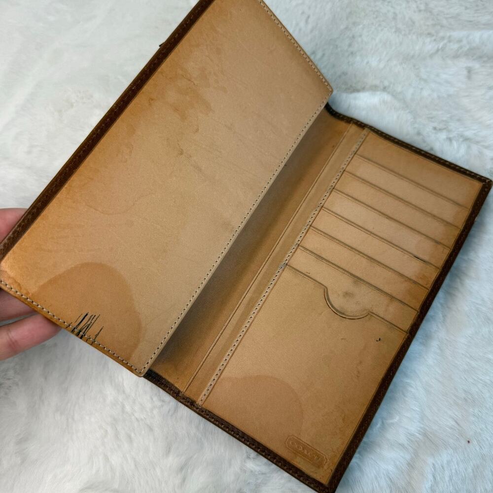 Vintage Coach Made in Spain Wallet Card Holder Checkbook - Picture 4 of 6